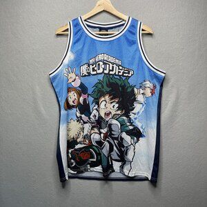 My Hero Academia Deku Todoroki Uraraka Plus Ultra Tank Shirt Jersey M